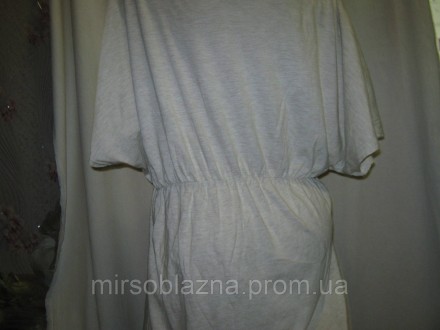  Женская летняя легкая футболка б/у, бежевого цвета, спереди маленькая белая вст. . фото 5