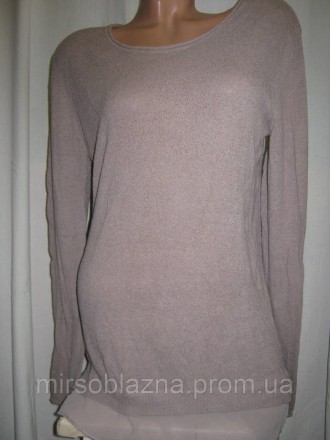  Женский тонкий свитерок б/у, размер визуально 48, с длинным рукавом, горловина . . фото 2