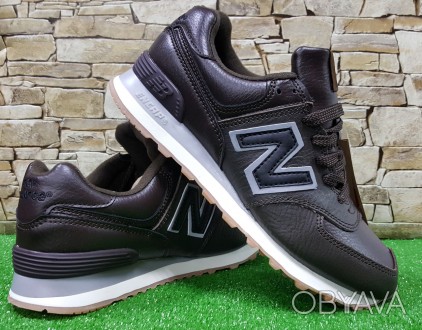 Мужские кроссовки New Balance Black/White ML574EGK ,кожа,оригинал 42