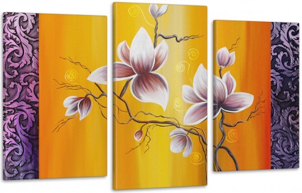 Модульна картина Абстракція Квіти (53х100см) Art-163_3. Ужгород. фото 1 Модульна картина Абстракція Квіти (53х100см) Art-163_3. Ужгород. фото 1