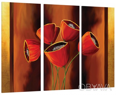 Модульна картина Абстракція Маки Art-151_XXL