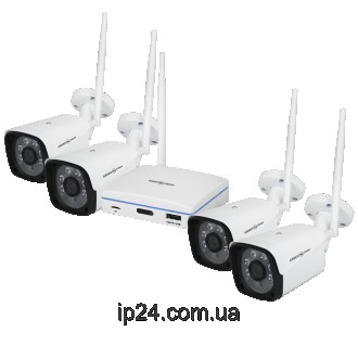 Комплект відеоспостереження GV-IP-K-W58/04 3MPWi-Fi комплект відеоспостереження . . фото 3