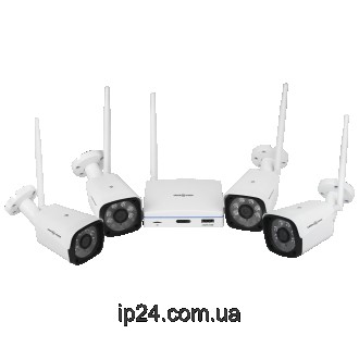 Комплект відеоспостереження GV-IP-K-W58/04 3MPWi-Fi комплект відеоспостереження . . фото 2