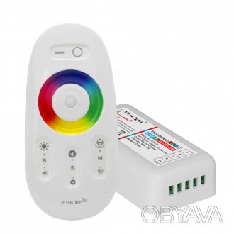 
Контроллер RGB + W PROLUM (RF; 5K; сенсорний; 24A; Білий) необхідний для управл. . фото 1