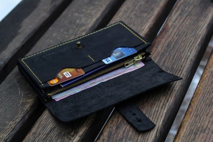 Портмоне гаманець, клатч, гаманець "Comely", колір: чорний, розмір: 18х10,5 см, . . фото 2