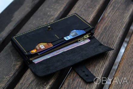 Портмоне гаманець, клатч, гаманець "Comely", колір: чорний, розмір: 18х10,5 см, . . фото 1