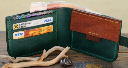 Гаманець "Wallet" ручної роботи
Елегантний шкіряний гаманець для чоловіків річ с. . фото 2