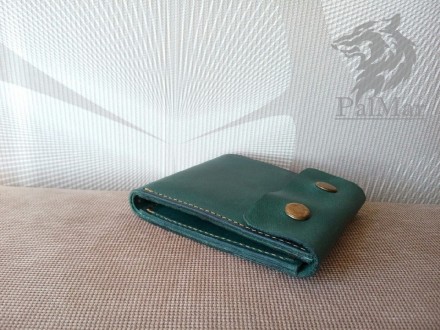 Шкіряний гаманець "Dua2" ручної роботи, натуральна шкіра, на кнопках
від українс. . фото 4
