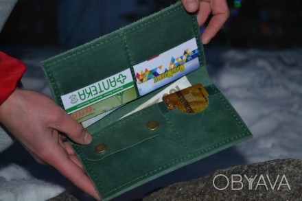 Портмоне шкіряний гаманець "Fresh" ручної роботи, натуральна шкіра
від українськ. . фото 1