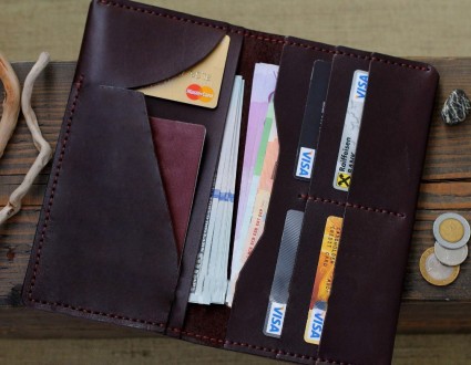 Портмоне гаманець клатч шкіряний гаманець "Rove" ручної роботи, натуральна шкіра. . фото 2