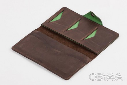 Портмоне шкіряний гаманець "Bricks" ручної роботи, натуральна шкіра
від Інтернет. . фото 1
