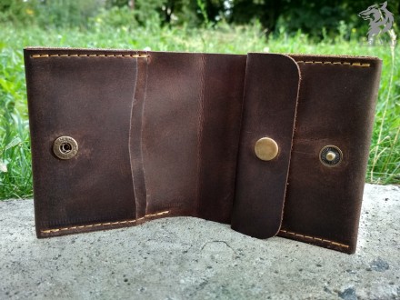 Шкіряний гаманець "Woolly" ручної роботи 
Хороший шкіряний гаманець вельми потрі. . фото 3