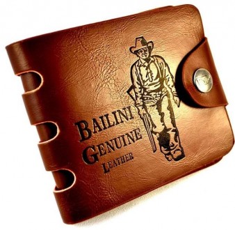 Гаманець "Bailini Genuine Leather", з тисненням ковбоя, Чоловічий гаманець
Телеф. . фото 2