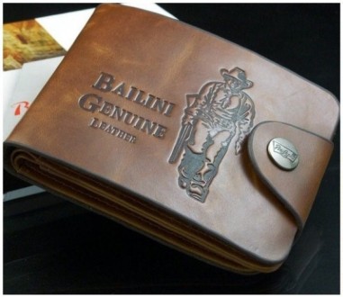 Гаманець "Bailini Genuine Leather", з тисненням ковбоя, Чоловічий гаманець
Телеф. . фото 11
