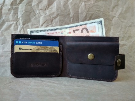 Шкіряний гаманець "Лопатою" 
від Інтернет-магазину "palmar" 
Гаманець з натураль. . фото 2