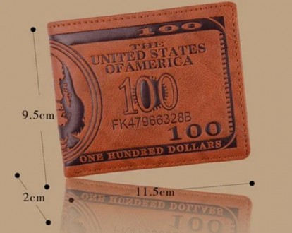 Гаманець з тисненням долара, гаманець з тисненням, портмоне з тисненням
від Інте. . фото 7