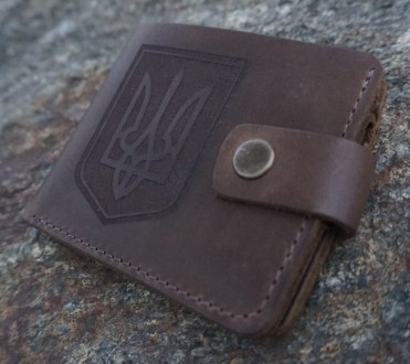 Шкіряний гаманець з гравіюванням Тризуба
Стильний, практичний і оригінальний гам. . фото 6