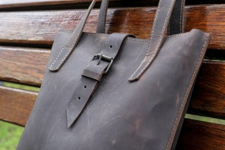 Жіноча шкіряна сумка "Alta"
Шкіряна сумка "Alta" ― виконана повністю з натуральн. . фото 6