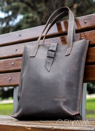 Жіноча шкіряна сумка "Alta"
Шкіряна сумка "Alta" ― виконана повністю з натуральн. . фото 1