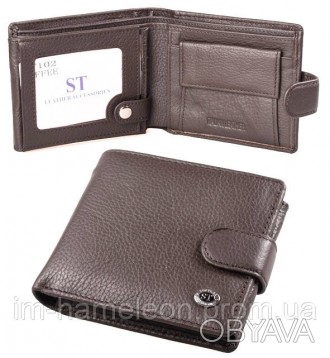 Мужской кошелек портмоне из натуральной кожи отличного качества, включая внутрен. . фото 1