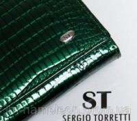 Женский кожаный кошелек ST. Большой облегченный женский кожаный кошелек Sergio T. . фото 4