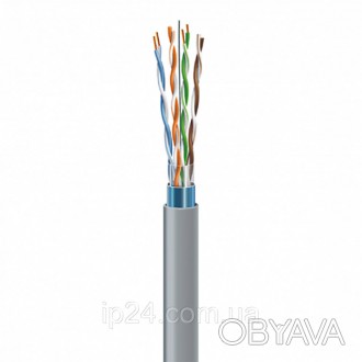 Cat. 5e F/UTP 4х2х0.51 - кабель для цифрового зв'язку. Конструктив: багатожильни. . фото 1