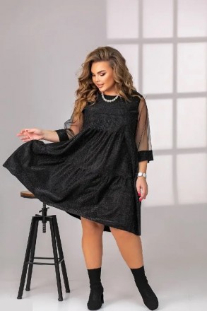 Платье HD-3803
Модель: 164
Размеры: 50-52, 46-48, 54-56, 58-60
Ткань: лунная дор. . фото 3