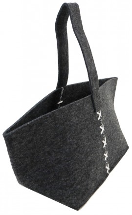 Войлочная сумка-корзинка Melinera IAN302558 Темно-серая 
Сумка изготовлена из вы. . фото 7