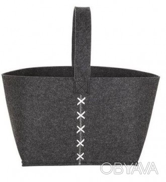 Войлочная сумка-корзинка Melinera IAN302558 Темно-серая 
Сумка изготовлена из вы. . фото 1