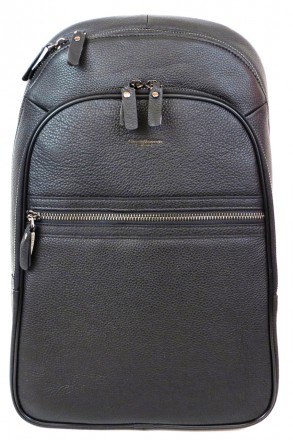 Мужской городской рюкзак из натуральной кожи Giorgio Ferretti черный 2018064HJ00. . фото 4