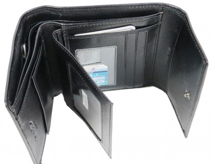 Мужское кожаное портмоне со съемным чехлом для платежных карт Giorgio Ferretti ч. . фото 7