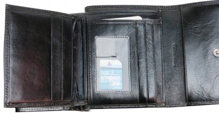 Мужское кожаное портмоне со съемным чехлом для платежных карт Giorgio Ferretti ч. . фото 9