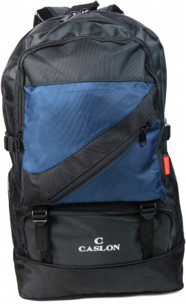 Рюкзак туристический с возможностью увеличения  Nobrand S9802 40л Черный с синим. . фото 4