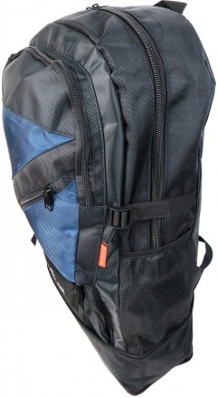 Рюкзак туристический с возможностью увеличения  Nobrand S9802 40л Черный с синим. . фото 5