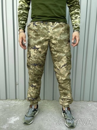 
 Легкі штани із міцної тканини військового зразка.
- Матеріал: поліестер високо. . фото 1