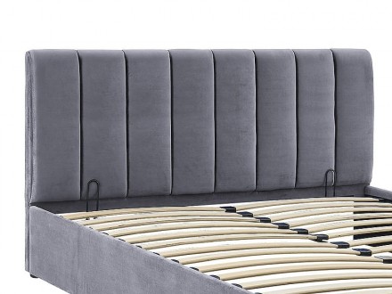 
Ліжко MONTREAL VELVET 140X200 Сірий : стильна і сучасна модель від меблевої ком. . фото 3