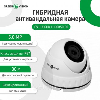 Гибридная антивандальная камера GV-113-GHD-H-DOK50-30. Лубны. фото 1 Гибридная антивандальная камера GV-113-GHD-H-DOK50-30. Лубны. фото 1