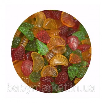 Желейні жувальні цукерки у вигляді різних фруктів із додаванням натурального сок. . фото 2