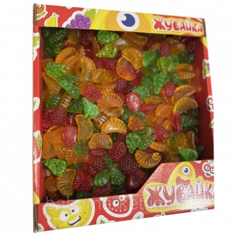 Желейні жувальні цукерки у вигляді різних фруктів із додаванням натурального сок. . фото 3