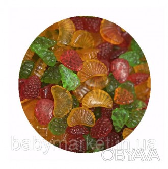 Желейні жувальні цукерки у вигляді різних фруктів із додаванням натурального сок. . фото 1