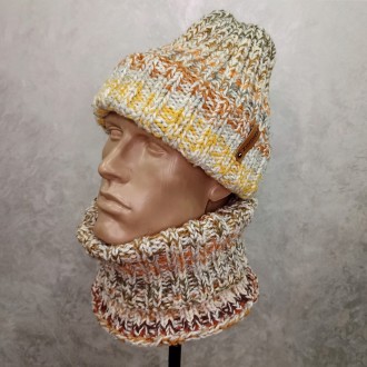"Подарочный набор - шапка и шарф-хомут-манишка"
Стильный и надежный способ согре. . фото 2