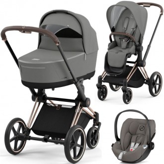 Cybex Priam 4.0 коляска 3 в 1 Soho Grey шасі Rosegold / Cloud Z i-Size. Киев. фото 1 Cybex Priam 4.0 коляска 3 в 1 Soho Grey шасі Rosegold / Cloud Z i-Size. Киев. фото 1