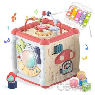 Развивающая игрушка "музыкальный куб" (сортер, ксилофон) ТМ Sobebear арт. YL 612. . фото 1