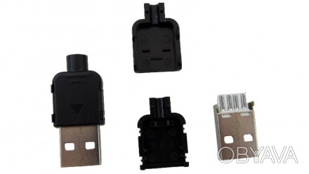  Штекер USB разборной в корпусе под кабель.. . фото 1