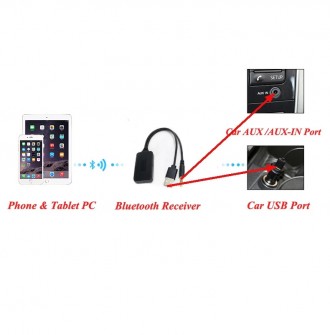 УНИВЕРСАЛЬНЫЙ Bluetooth AUX адаптер Adapter Bluetooth Adapter Aux Cable для авто. . фото 2