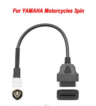 ПЕРЕХОДНИК YAMAHA 3 pin адаптор 16Pin OBD2 OBDII кабель диагностический. Харків. фото 1