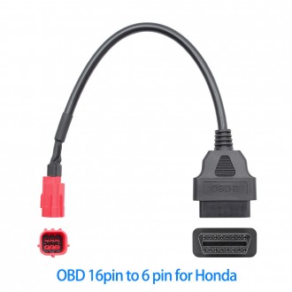 ПЕРЕХОДНИК HONDA 6 pin адаптор 16Pin OBD2 OBDII кабель диагностический
Совместим. . фото 2