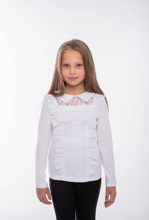 Кофта для девочек - G-21933W_белый. Николаев. фото 1 Кофта для девочек - G-21933W_белый. Николаев. фото 1