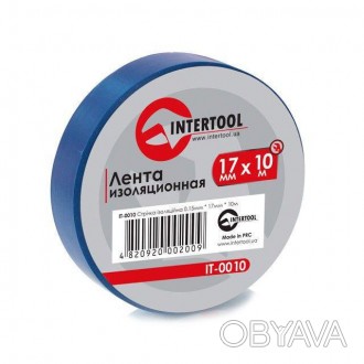 Стрічка ізоляційна 0.15мм*17мм*25м синя IT-0025 INTERTOOL. Доступна ціна, швидка. . фото 1