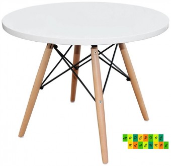 Стол обеденный круглый, столешница из материала ламинированный МДФ, толщина стол. . фото 3